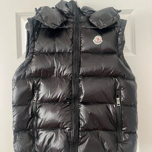 Moncler Shiny Black Puffer Vest
